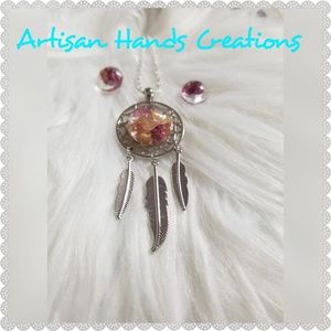 Dreamcatcher with preserved flower